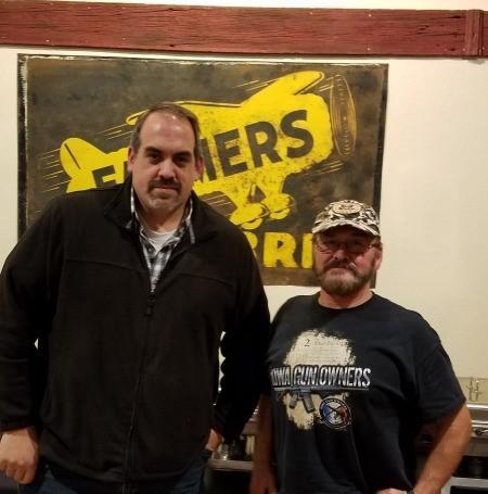 IGO's Aaron Dorr (L) with Jack K., from Strawberry Point, who won a Ruger 10/22 from Iowa Gun Owners for helping us blanket Senate District 36 this weekend.