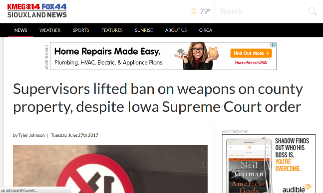Woodbury County Lifts Gun Ban!
