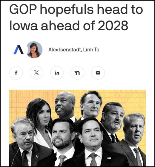 The 2028 GOP Race Has Already Started in Iowa!