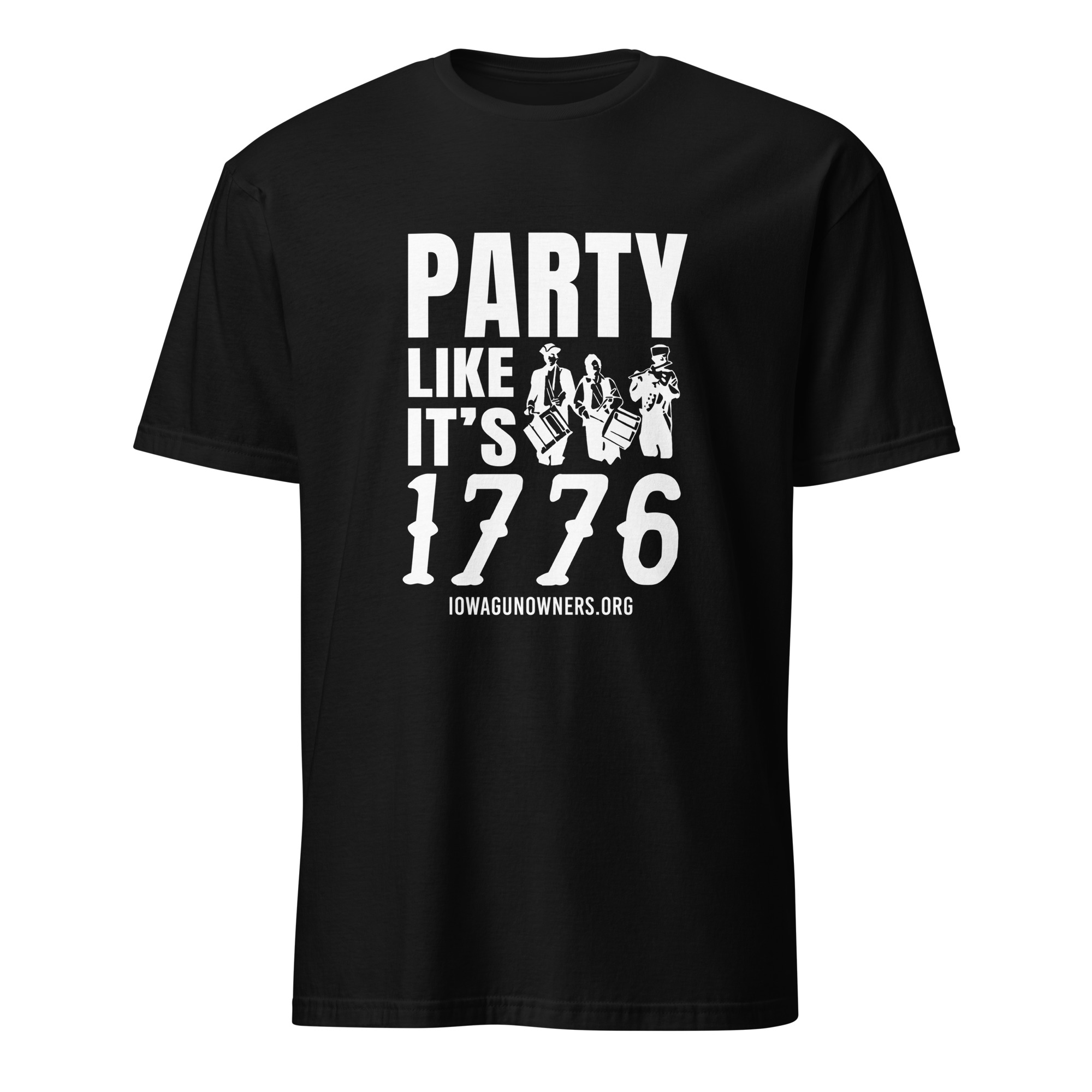 Supersoft – Short Sleeve – White Text – “Party Like It’s 1776” - Image 2