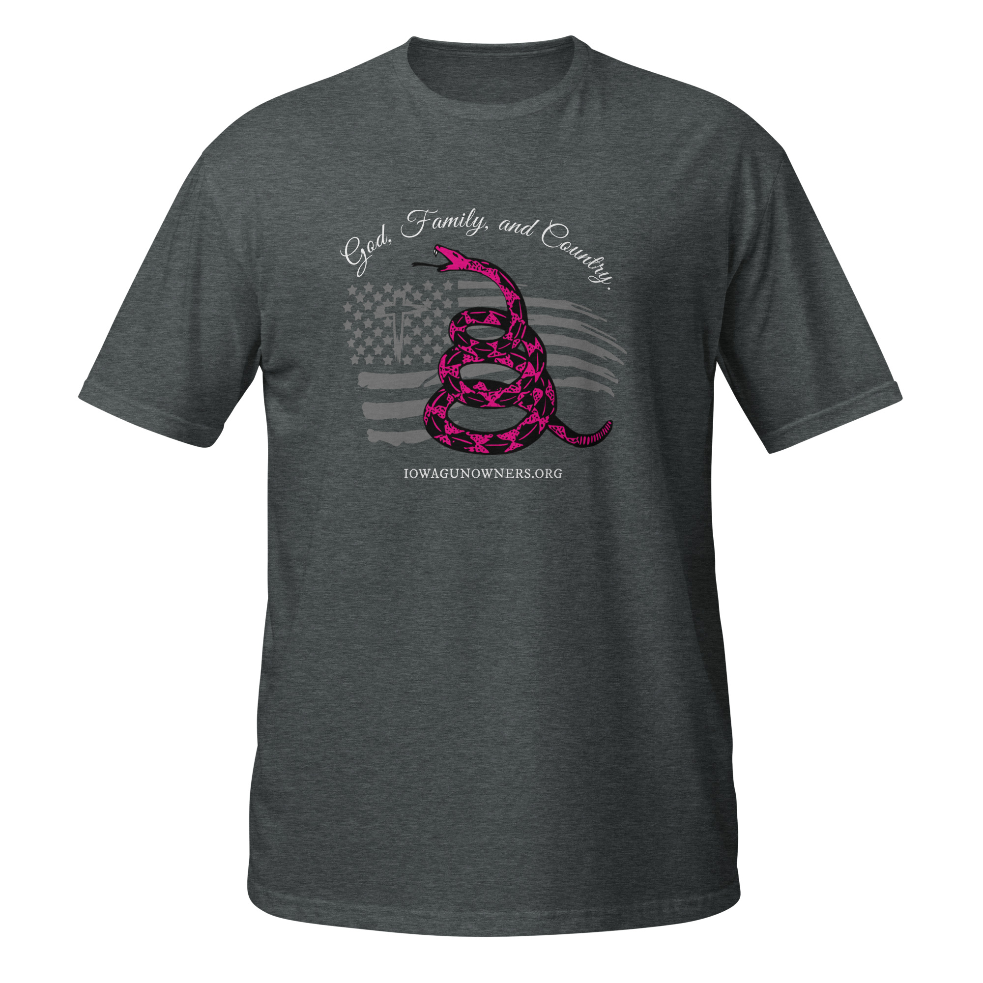 Supersoft – Short Sleeve – Women’s – White Text – God, Family and Country