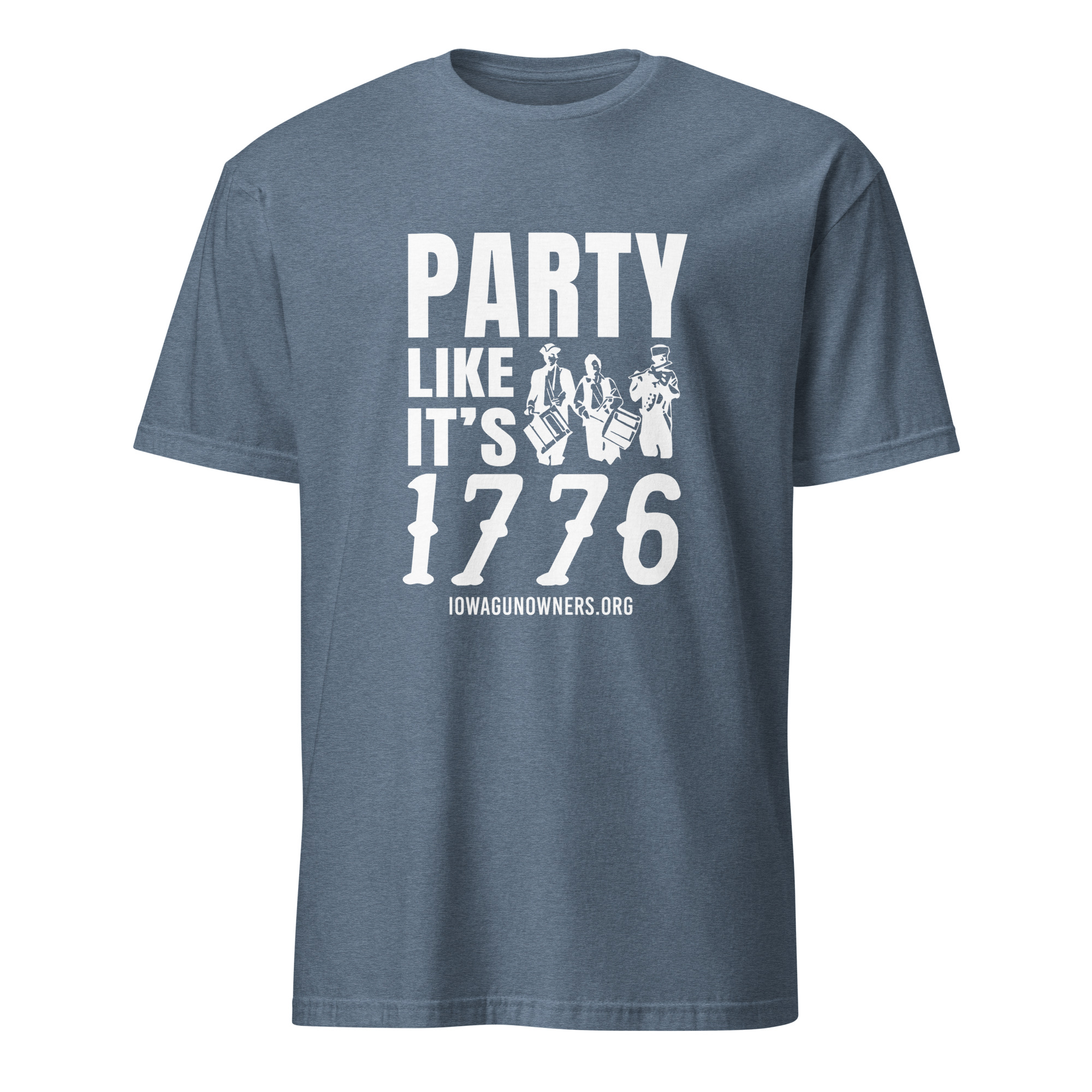 Supersoft – Short Sleeve – White Text – “Party Like It’s 1776” - Image 8