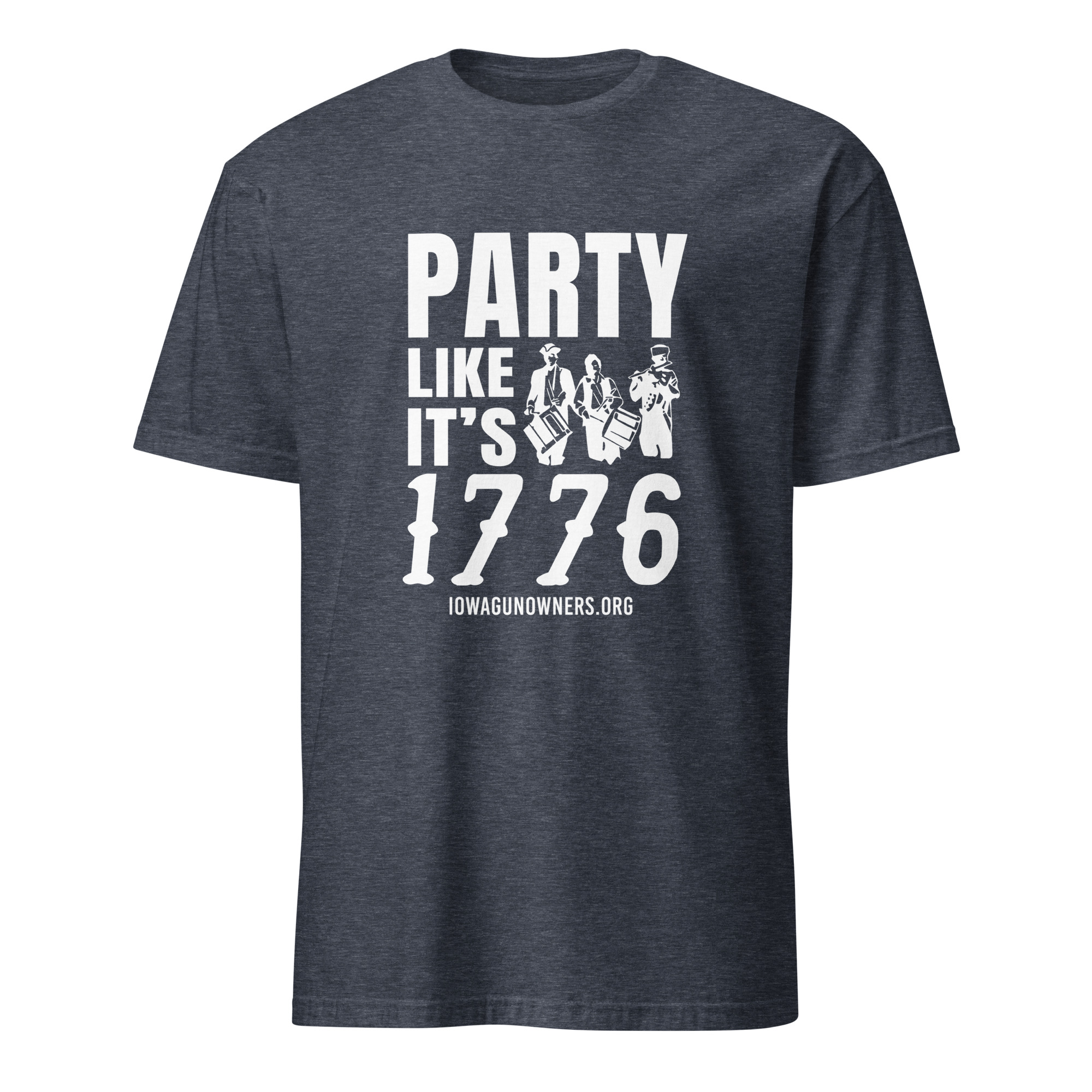 Supersoft – Short Sleeve – White Text – “Party Like It’s 1776” - Image 5