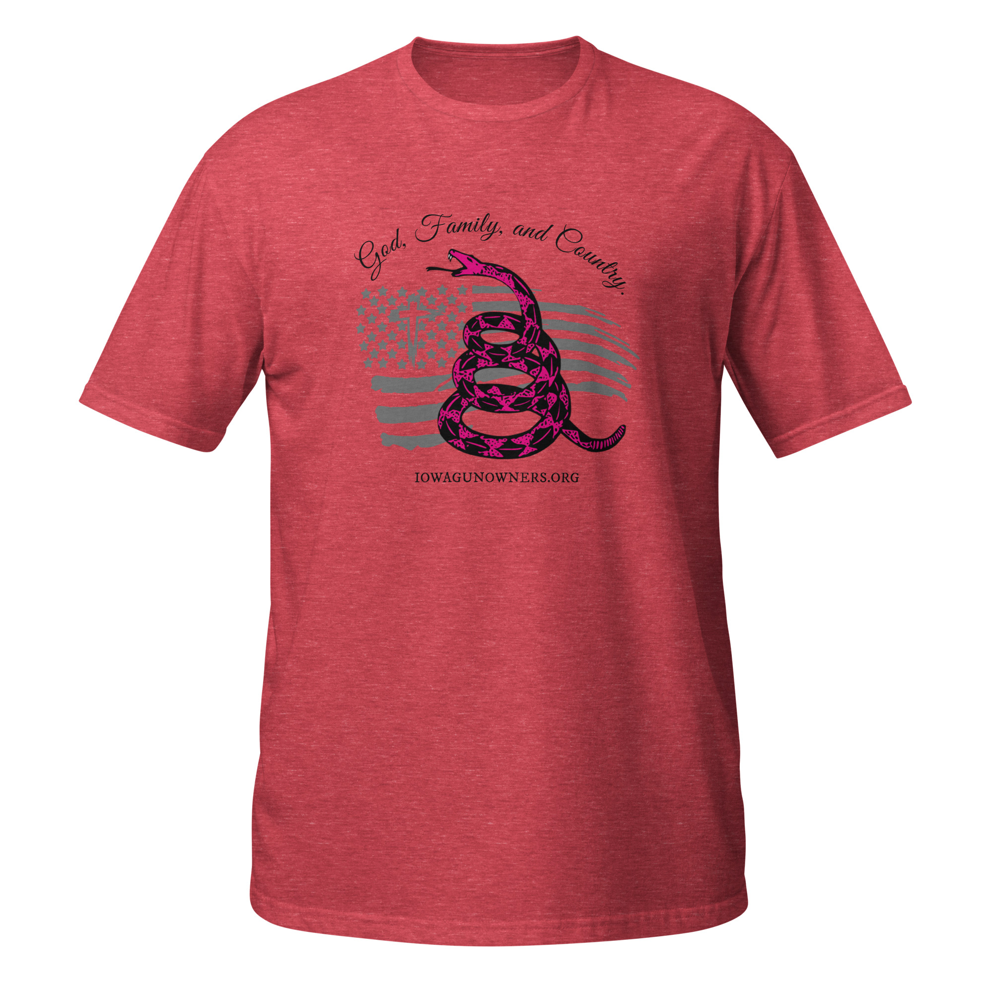 Supersoft – Short Sleeve – Women’s – Black Text – God, Family and Country - Image 2