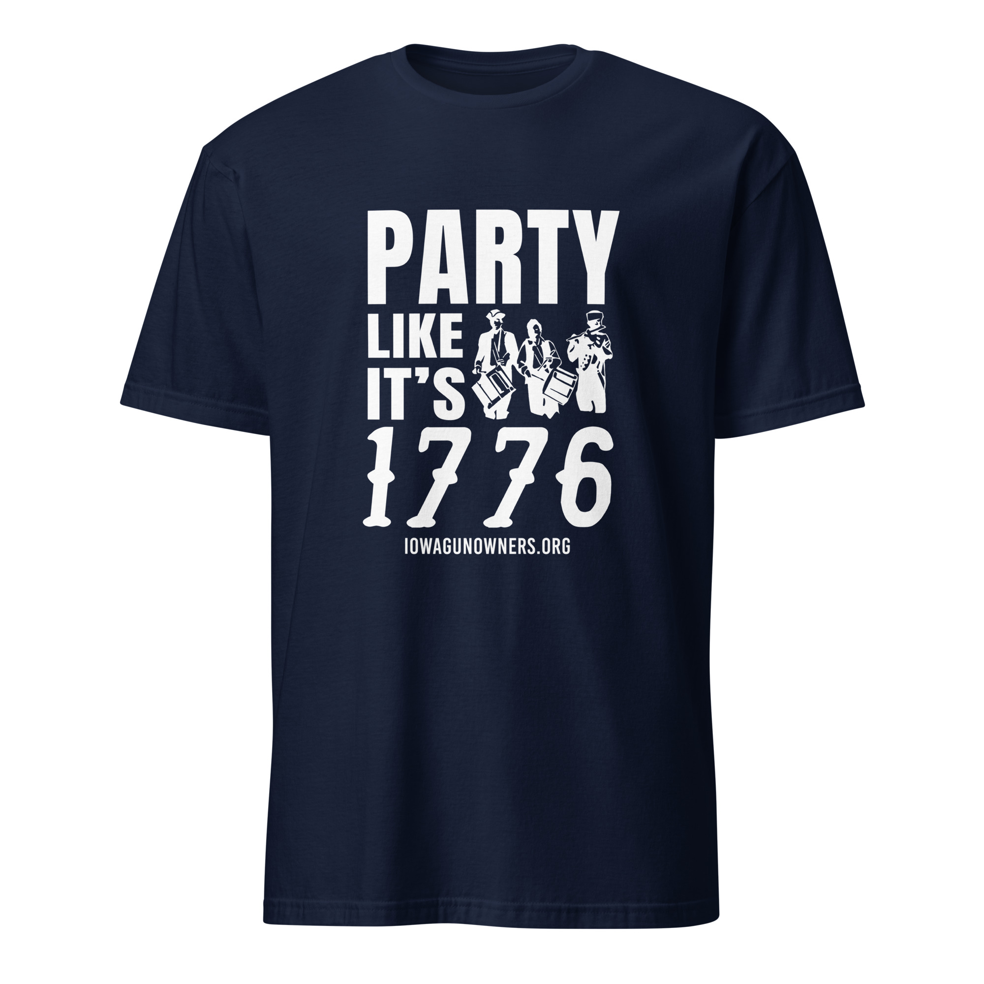 Supersoft – Short Sleeve – White Text – “Party Like It’s 1776” - Image 3