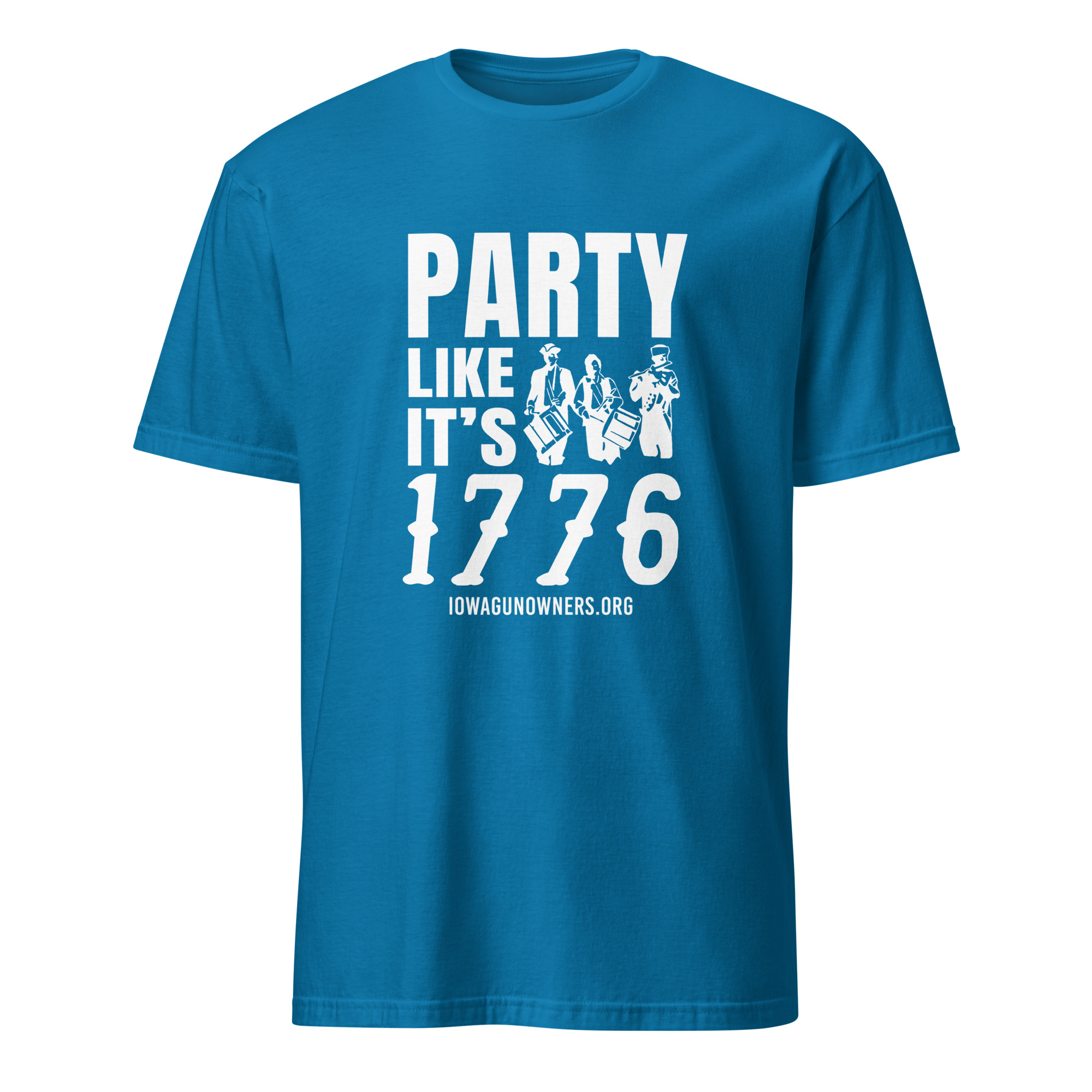 Supersoft – Short Sleeve – White Text – “Party Like It’s 1776” - Image 6
