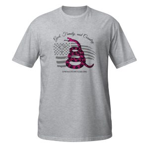 Supersoft – Short Sleeve – Women’s – Black Text – God, Family and Country