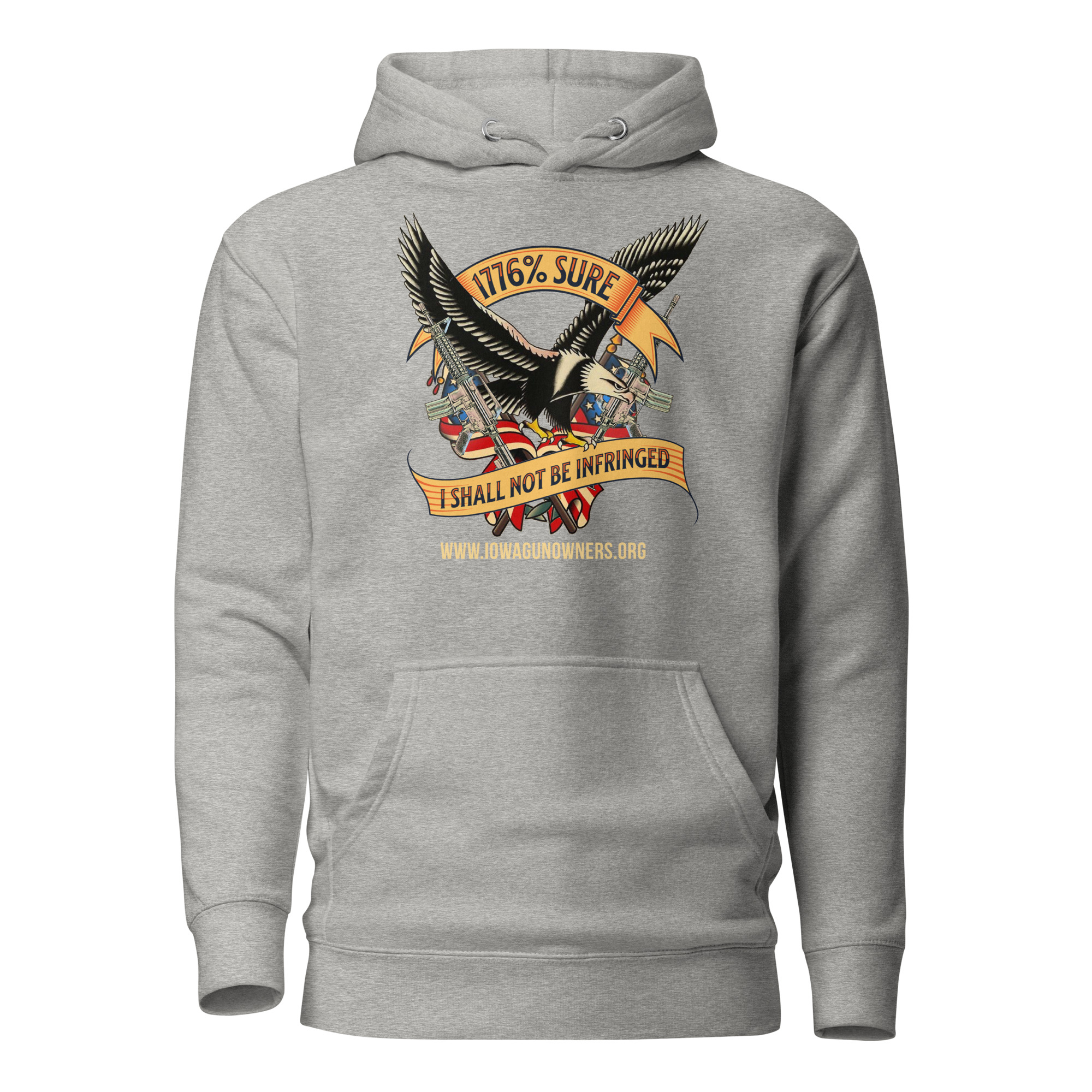 1776% Sure - Gold Text - Unisex Hoodie - Image 8