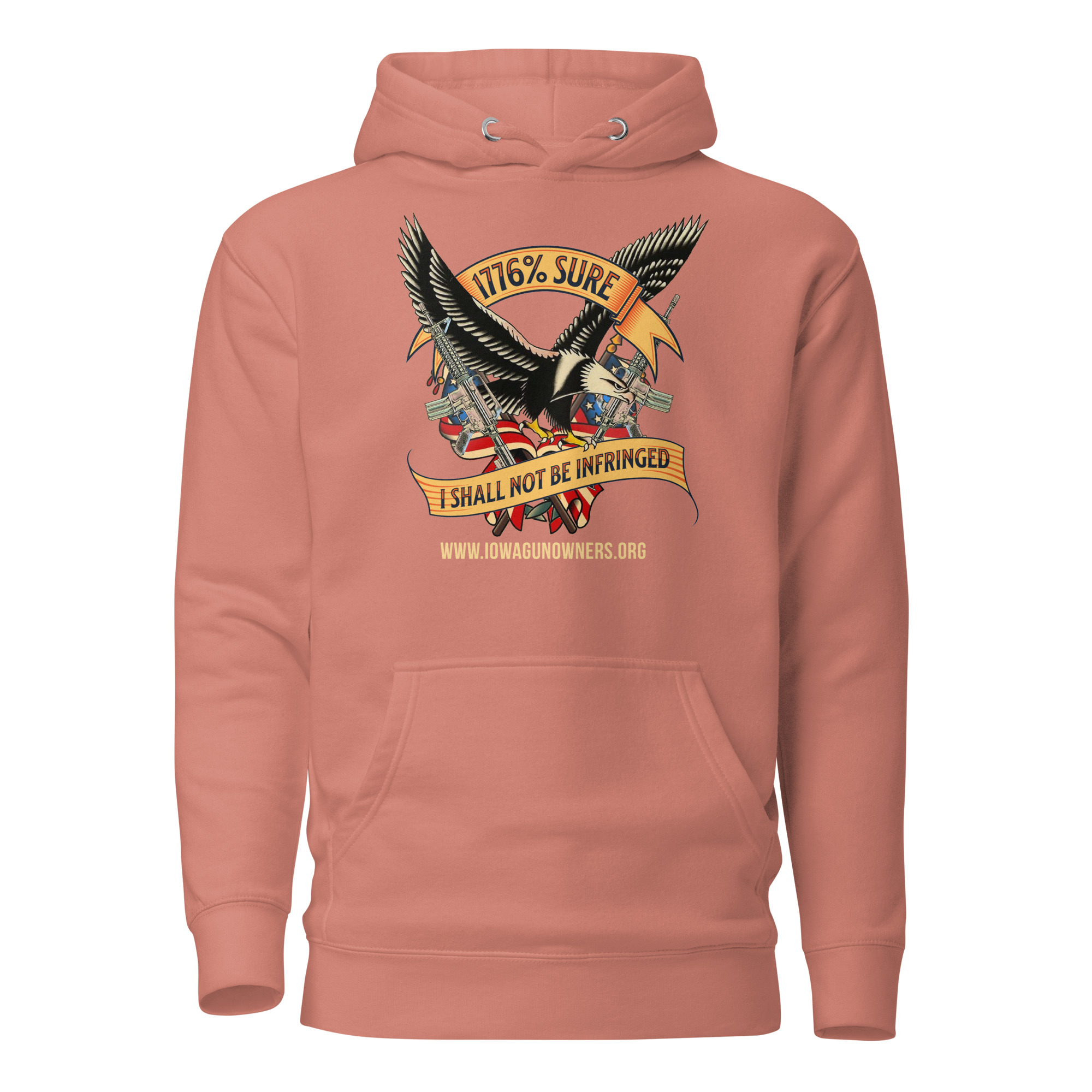 1776% Sure - Gold Text - Unisex Hoodie - Image 7