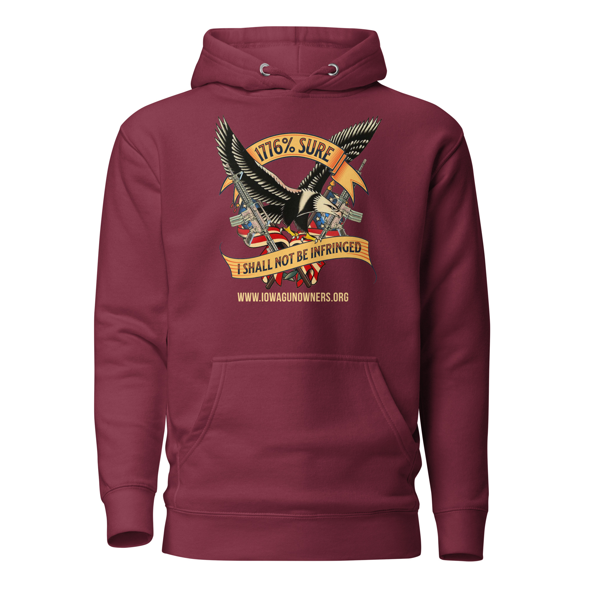 1776% Sure - Gold Text - Unisex Hoodie