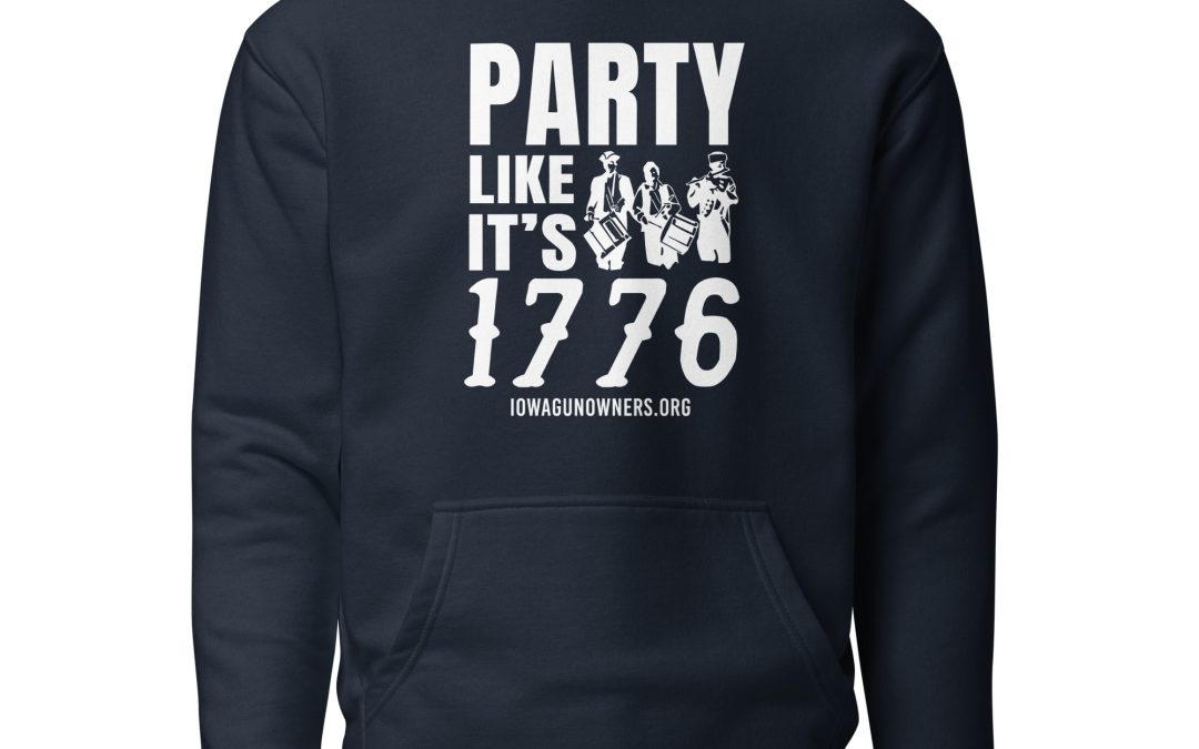 Soft – Party Like It’s 1776% – Black Text – Unisex – Hoodie