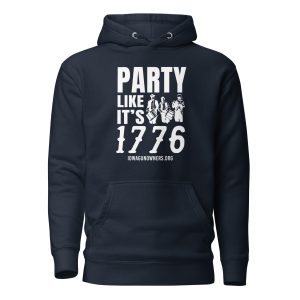 Soft – Party Like It's 1776% – Black Text – Unisex – Hoodie